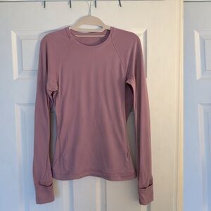 Lululemon It’s Rulu Run long sleeve shirt in pink taupe